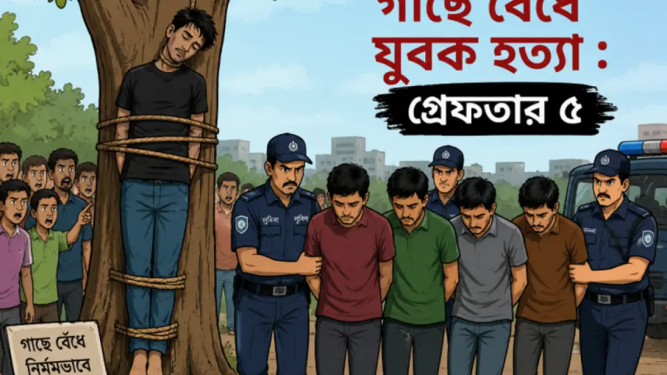 গাজীপুরে গাছে বেঁধে যুবক হত্যা : গ্রেফতার ৫