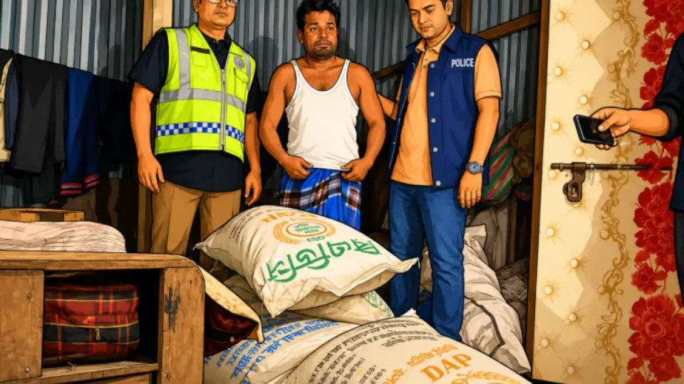 কুড়িগ্রামে ২১৫০ কেজি অবৈধ মজুদ সার উদ্ধার, দুইজনকে জরিমানা